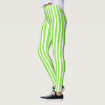 Lime green and white candy stripes leggings<br><div class="desc">Lime green and white candy stripes</div>