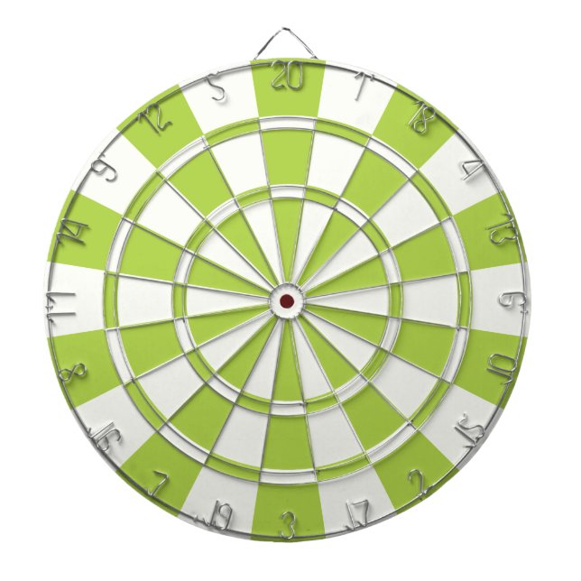 Lime Green And White Dartboard (Front)
