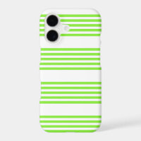 Lime green and white five stripes pattern