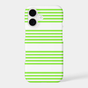 Lime green and white five stripes pattern