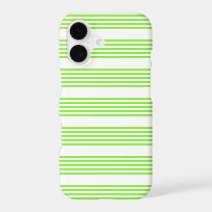 Lime green and white five stripes pattern