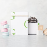 Lime Green and White Monogram  Wrapping Paper<br><div class="desc">Lime Green & White Monogram.  Personalised.</div>