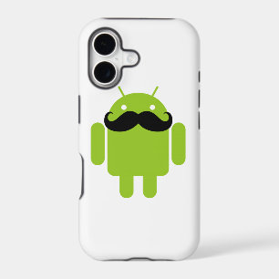 Lime Green Android Robot Moustache