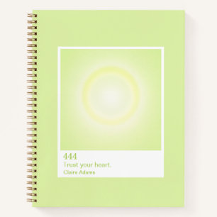Lime Green Aura Swatch Angel Number Notebook