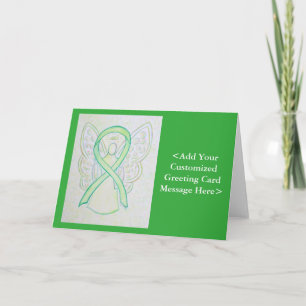 Lime Green Awareness Ribbon Angel Cards