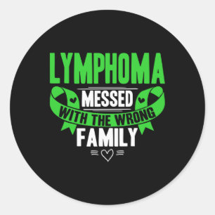 Lime Green Awareness Ribbon Blood Cancer  Classic Round Sticker