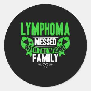 Lime Green Awareness Ribbon Blood Cancer Classic Round Sticker