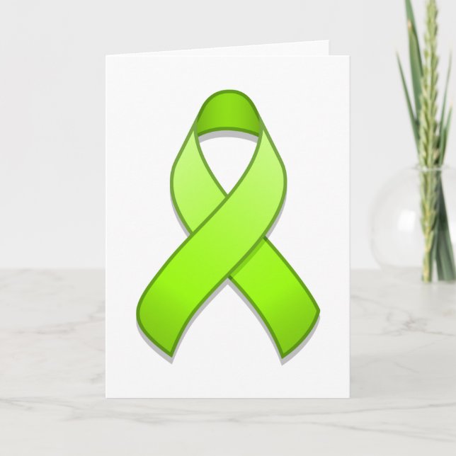 Lime Green Awareness Ribbon Card (Front)