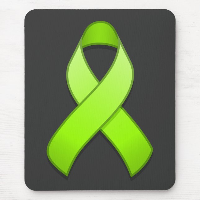 Lime Green Awareness Ribbon Mousepad (Front)