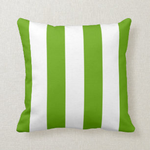 Lime Green Awning Stripe Cushion
