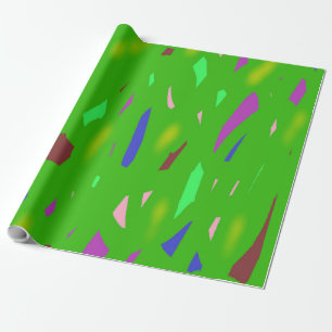 Lime green backdrop pale purple blue and pink wrapping paper