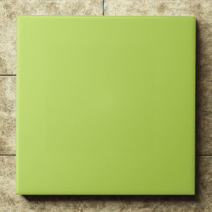 Lime Green #bada55 Fresh Vibrant Modern Accent Ceramic Tile