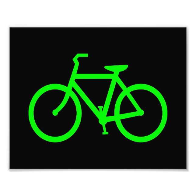 Lime Green Bike Photo Print (Front)