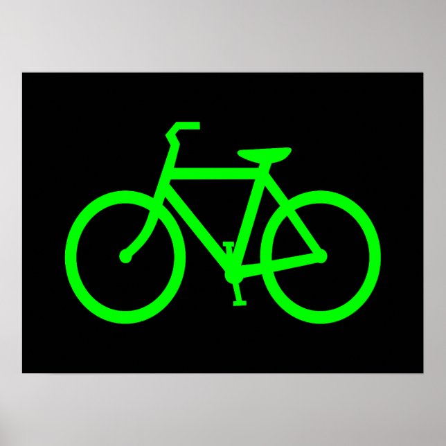 Lime Green Bike Poster (Front)