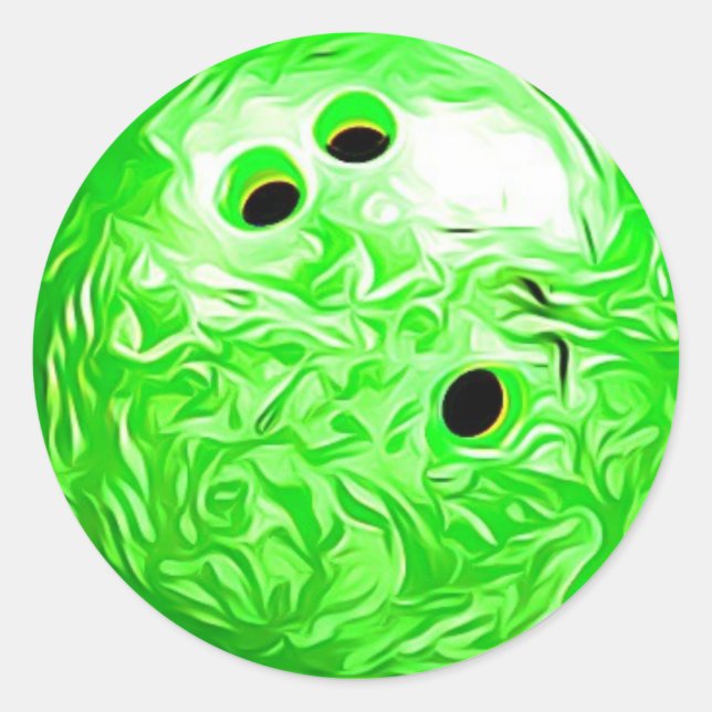 Lime Green Bowling Ball Stickers (Front)