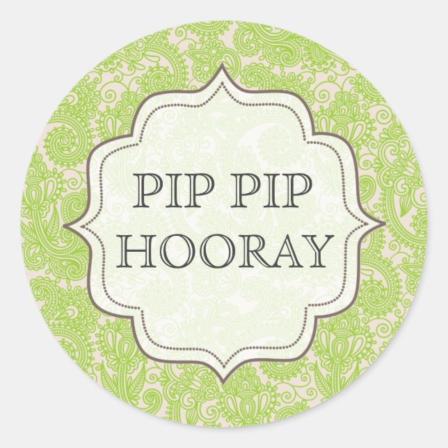 Lime Green Bridal Shower Dessert Table Tag Label (Front)