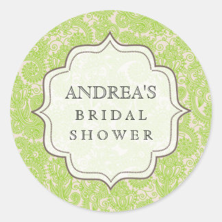 Lime Green Bridal Shower Dessert Table Tag Label