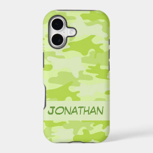 Lime Green Camo Camouflage Name Personalised