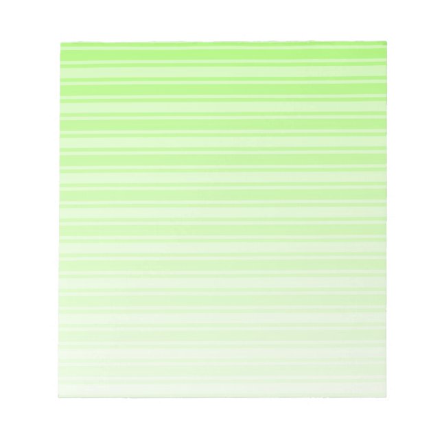 Lime green candy stripes notepad (Front)