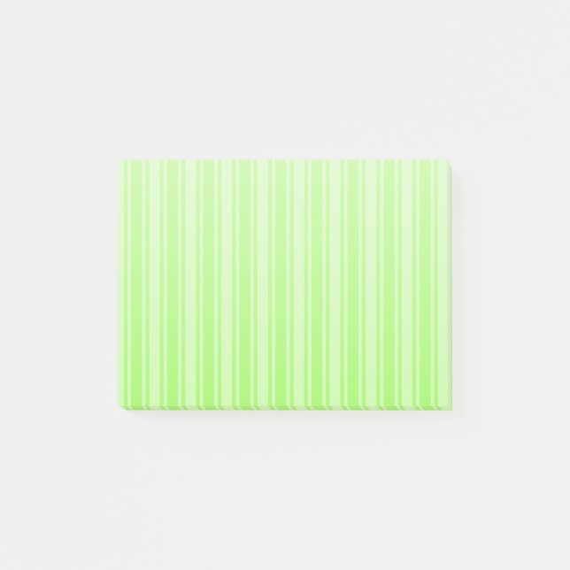 Lime green candy stripes post-it notes (Front)
