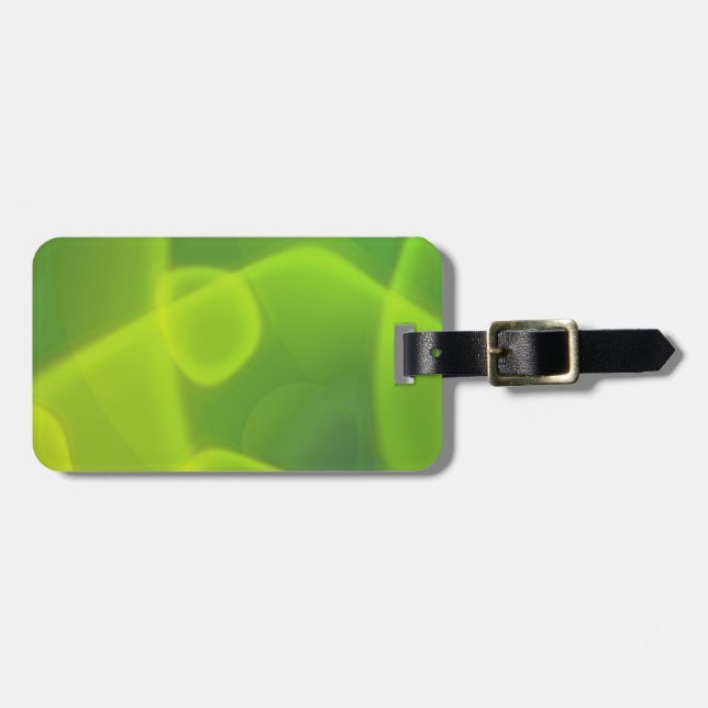 Lime Green Cells Luggage Tag (Front Horizontal)