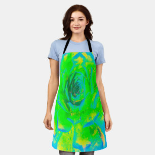 Lime Green Chartreuse Succulent Sedum Rosette Apron