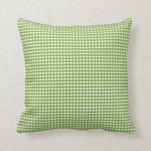 Lime Green chequered pattern Cushion