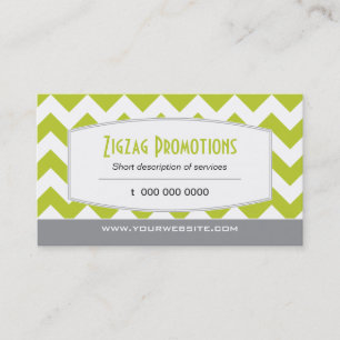 Lime Green Chevron Business Card