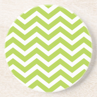 Lime Green Chevron Coaster