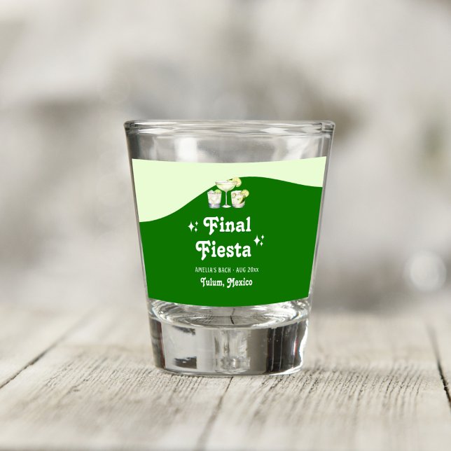 Lime Green Citrus Final Fiesta Bachelorette Shot Glass (Creator Uploaded)
