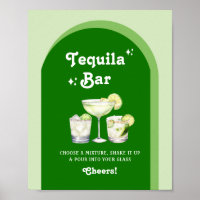 Lime Green Citrus Retro Tequila Bar