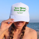 Lime Green Citrus Save Water, Drink Margs Trucker Hat<br><div class="desc">This fun,  colourful retro design features a bright lime green theme and citrus.</div>