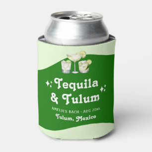 Lime Green Citrus Tequila & Tulum Bachelorette Can Cooler