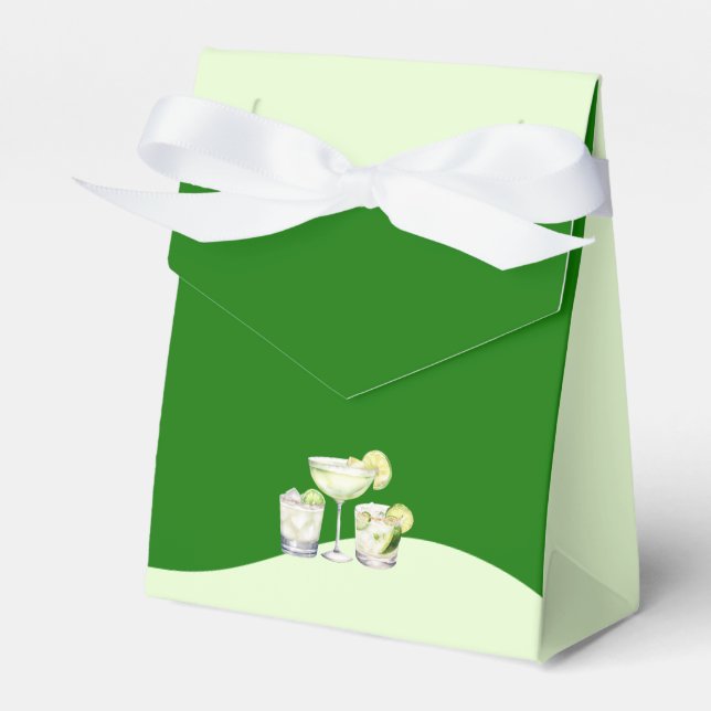 Lime Green Citrus Tequila & Tulum Bachelorette Favour Box (Front Side)