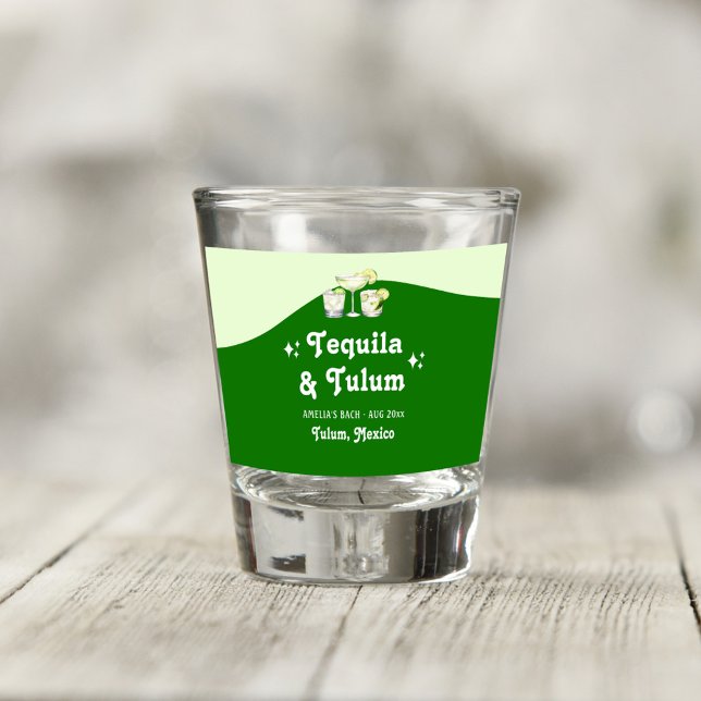 Lime Green Citrus Tequila & Tulum Bachelorette Shot Glass (Creator Uploaded)