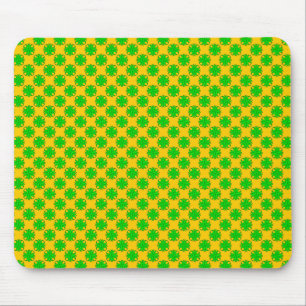 Lime Green Clover Ribbon by Kenneth Yoncich Mouse Pad