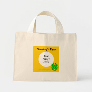 Lime Green Clover Ribbon Tmpl by K Yoncich Mini Tote Bag