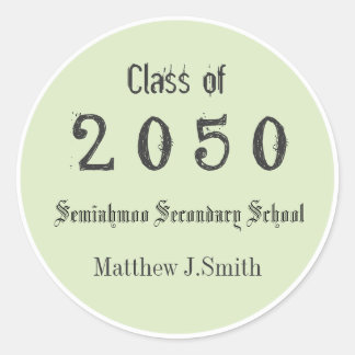 lime green cool, fun graduate stickers