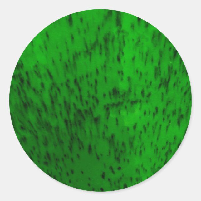 Lime Green Earthenware Classic Round Sticker (Front)