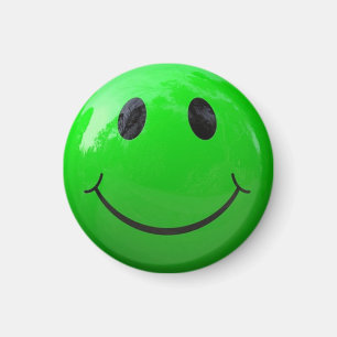 Lime Green Face Locker Magnets
