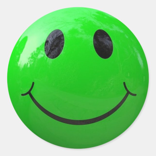 Lime Green Face Stickers (Front)