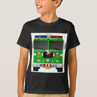 Lime Green Fire Truck T-Shirt