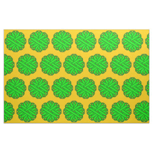 Lime Green Flower Ribbon by Kenneth Yoncich Fabric