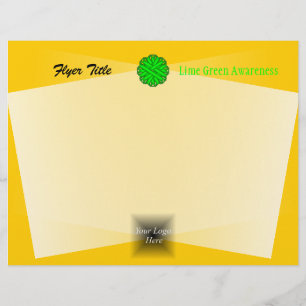 Lime Green Flower Ribbon by Kenneth Yoncich Flyer