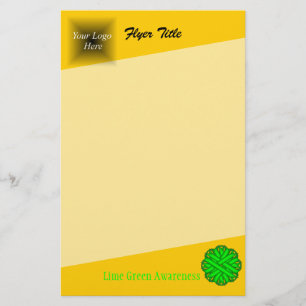 Lime Green Flower Ribbon by Kenneth Yoncich Flyer