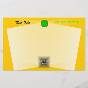 Lime Green Flower Ribbon by Kenneth Yoncich Flyer