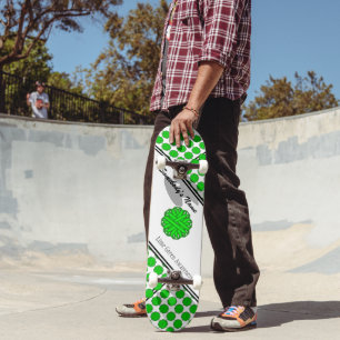 Lime Green Flower Ribbon by Kenneth Yoncich Skateboard