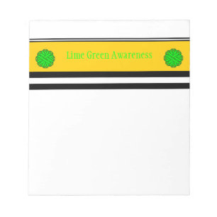 Lime Green Flower Ribbon Notepad