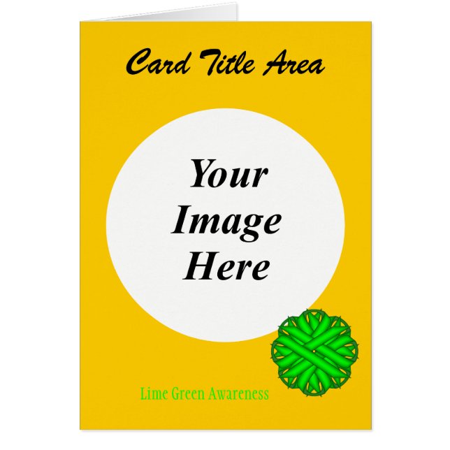 Lime Green Flower Ribbon Template by K Yoncich (Front)