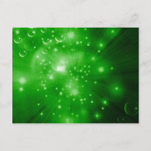 Lime Green Galaxy Burst Postcard